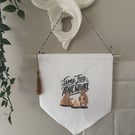 Printed Wall Hanging, Banner, Childrens room Penant flag