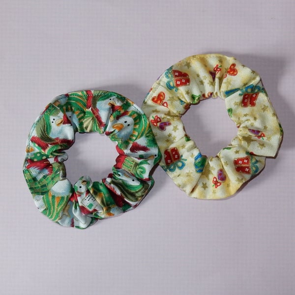 Christmas scrunchies girl's size pair