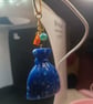 Handmade resin ketchain Pouch Charm Blueresin Bag charm LUCKY CHARM - Image 2