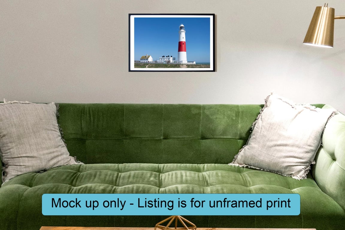 Portland Bill lighthouse, Dorset coastal wall art print