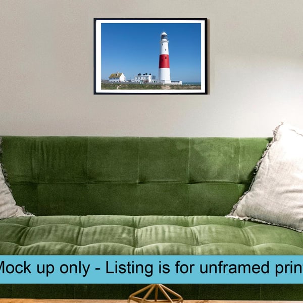 Portland Bill lighthouse, Dorset coastal wall art print
