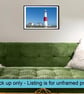 Portland Bill lighthouse, Dorset coastal wall art print - Image 1