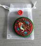 Hand Embroidered Christmas Robin Brooch - Image 4