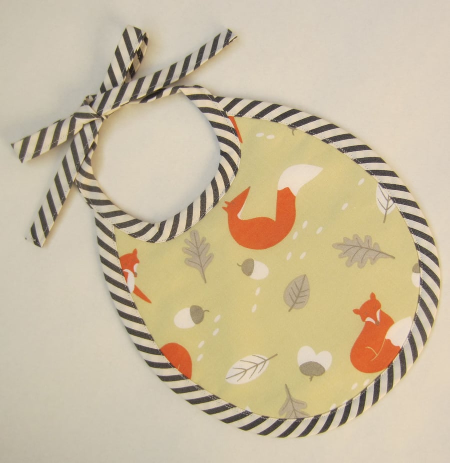 SALE Babies Fox Bib. First Size.