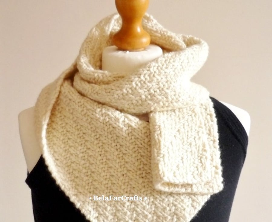 British wool unisex scarf - Handmade in UK - Wool wedding anniversary gift