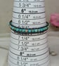 Duck egg blue sea sediment jasper and leather bracelet with wooden button  - Image 8