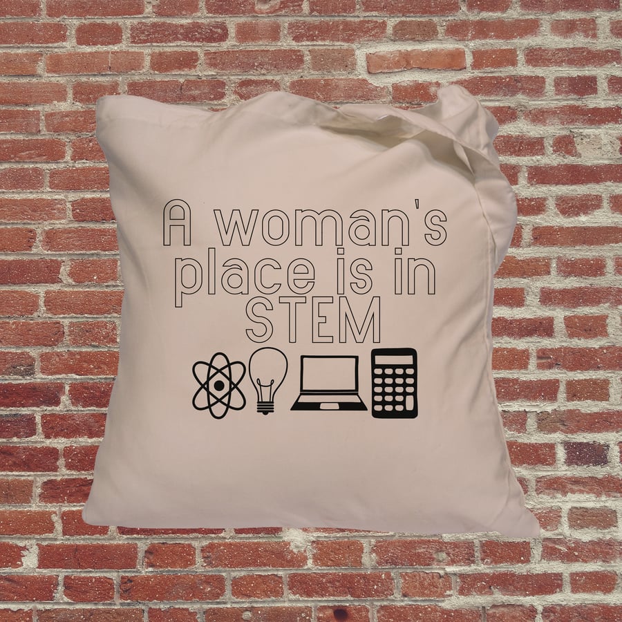 Women in Stem Tote Bag, feminist, empowering women