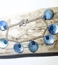Turquoise Shell and Crystal Bead Bracelet - UK Free Post - Image 1