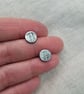 Silver fern leaf rustic stud earrings seconds sunday - Image 3
