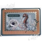 Seahorse Birthday Card (Orange)