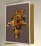 Giraffe A5 Greeting Card 