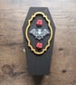 Vampire Bat and Roses Coffin Shaped Jewellery or Trinket Box