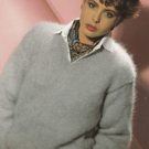 VINTAGE KNITTING PATTERN Ladies Grey Mohair Sweater
