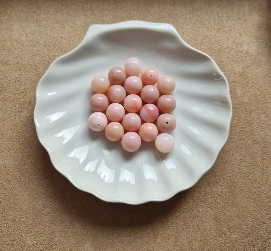 Pink Opal large round beads 14-15mm 20 pieces