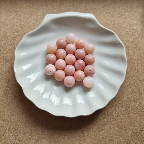 Pink Opal large round beads 14-15mm 20 pieces