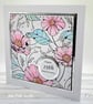 25th Anniversary Card - silver wedding cosmos flowers abstract  - Image 6