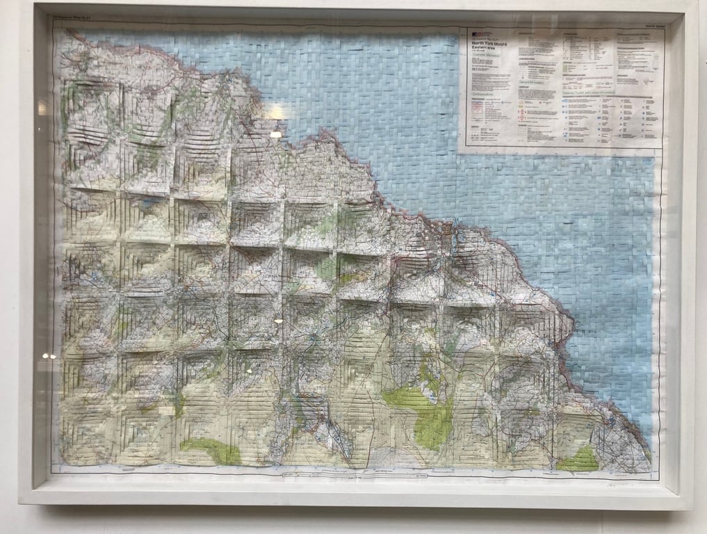 Topographia Handwoven Topographical Map of North Yorkshire Coast