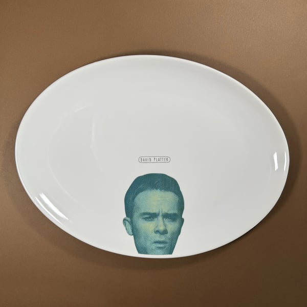 'David Platter' ceramic platter featuring Coronation Street's David Platt.