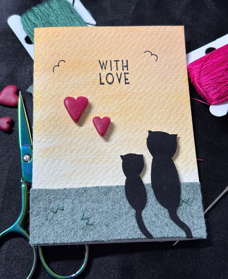 Big Cat Little Cat Card (Version 1)