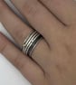 Orbit Spinner Ring, silver and gold spinner ring, celestial ring, planets ring,  - Image 5