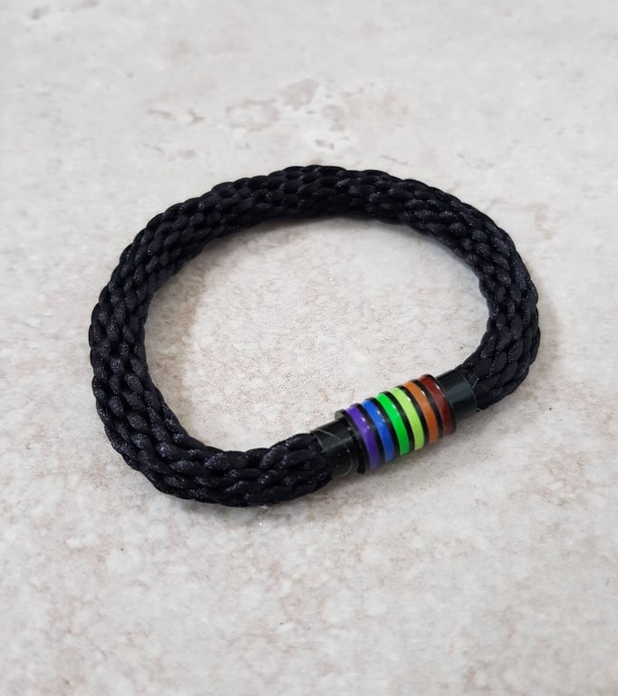Black Pride Bracelet, LGBT armband, subtle pride gift, Discreet Pride bracelets