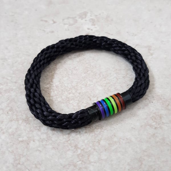 Black Pride Bracelet, LGBT armband, subtle pride gift, Discreet Pride bracelets