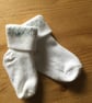 Hand Smocked Baby Socks, Pale Blue - Image 1