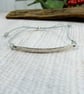Sterling Silver Slim Bar Bracelet. Engraved Love you Millions on Waxed Cotton - Image 7