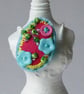 Brooch pin-  Oval fabric brooch - Cathy - Image 1