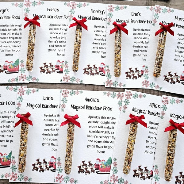 Personalised Reindeer Food Stocking Filler Christmas Eve 2025 Animal and Wildlif