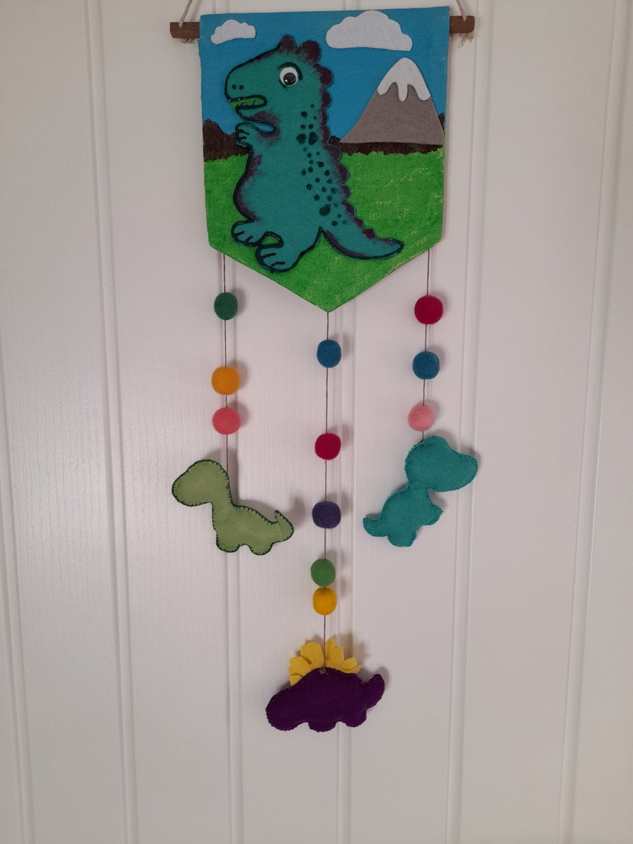 Dinosaur wall hanging