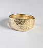 Solid 9 Carat Gold HALLMARKED Band Textured Ring