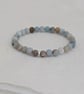 Amazonite gemstone stretch bracelet with sterling silver detail 