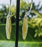 Handmade fine silver and enamel earrings  - Image 2