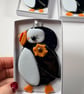 Super cute puffins- fused glass hanging decoration - Image 6