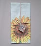 Sunflower tea towel, organic cotton - Image 3