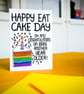 Happy Eat Cake Day Oh And Congratulations On Being Another Year Older Card - Image 2