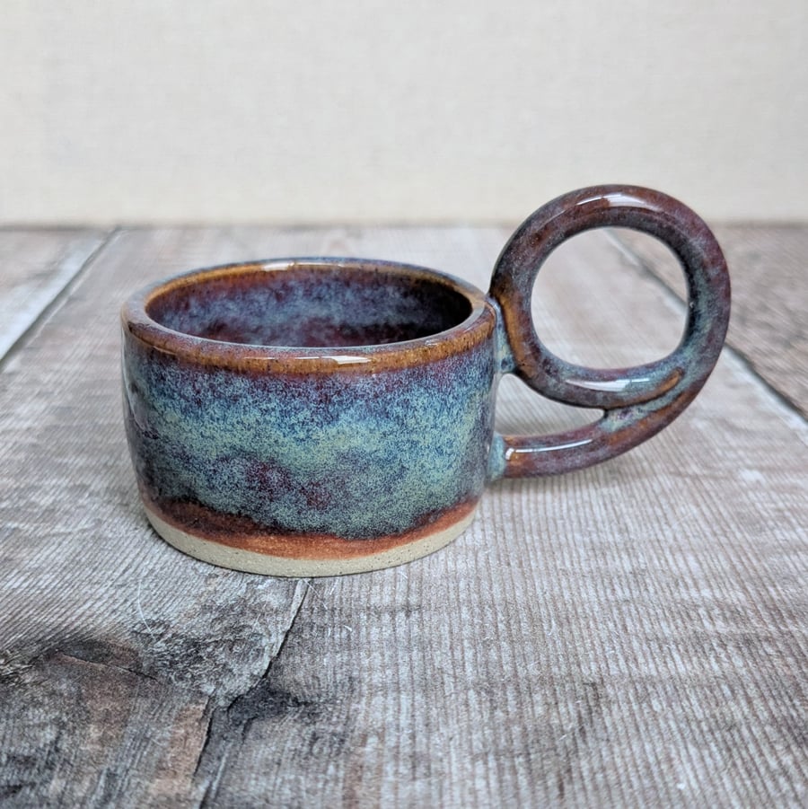 Perfectly imperfect Purple blue ceramic tealight holder