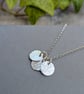 Sterling Silver Wildflower Trio Disc Necklace - JBJ2078 - Image 5