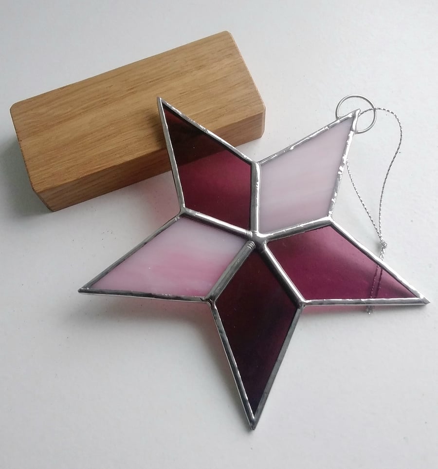 Stained Glass Star - Pink