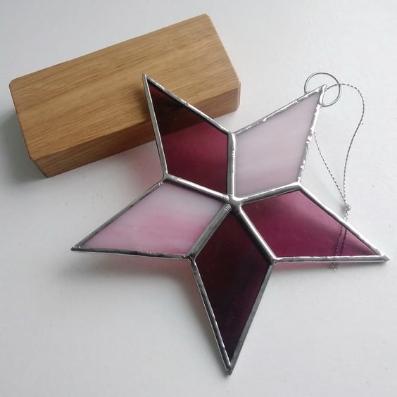 Stained Glass Star - Pink