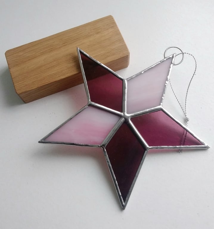 Stained Glass Star - Pink