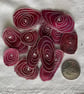 12 Free Motion Embroidery Organza Spiral  Embellishments Card Making  - Image 2