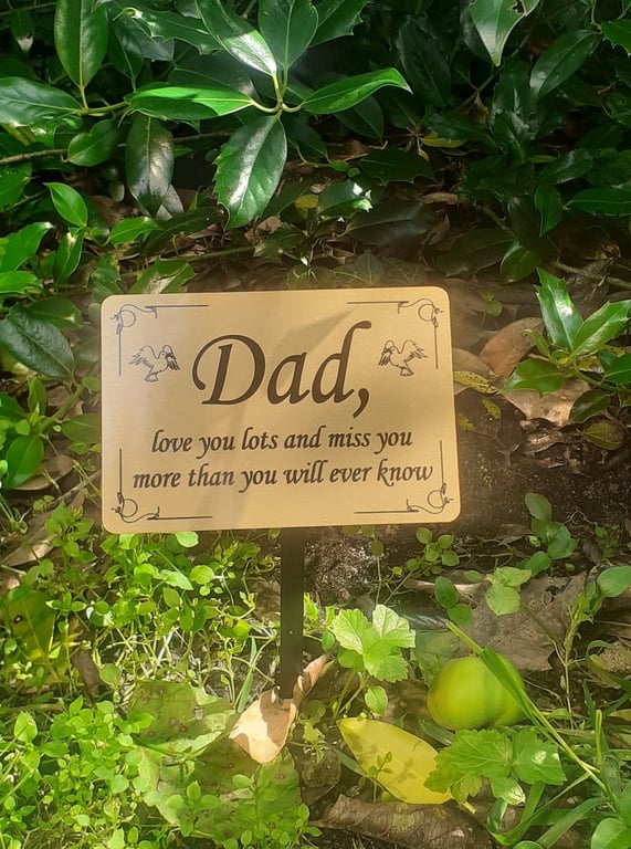 Personalised memorial marker grave plaque grave ornament Memory Garden Plaque