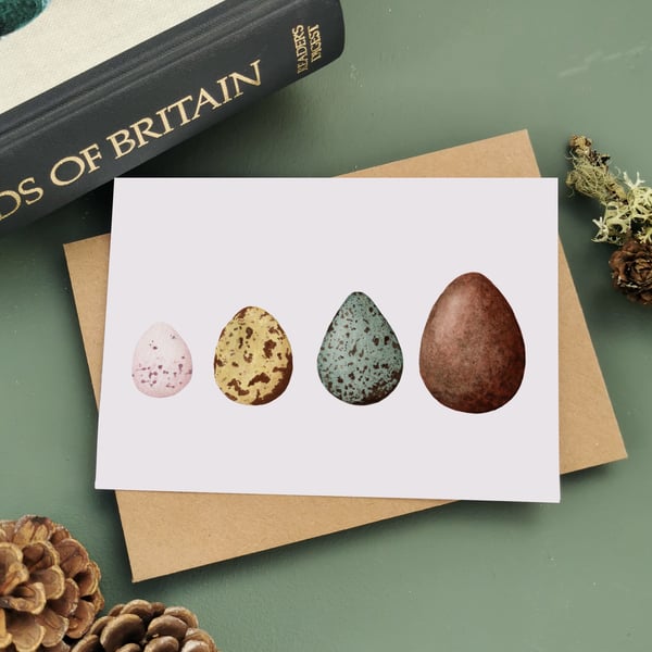Egg Greetings Card, Easter Card, Blank Wildlife Card
