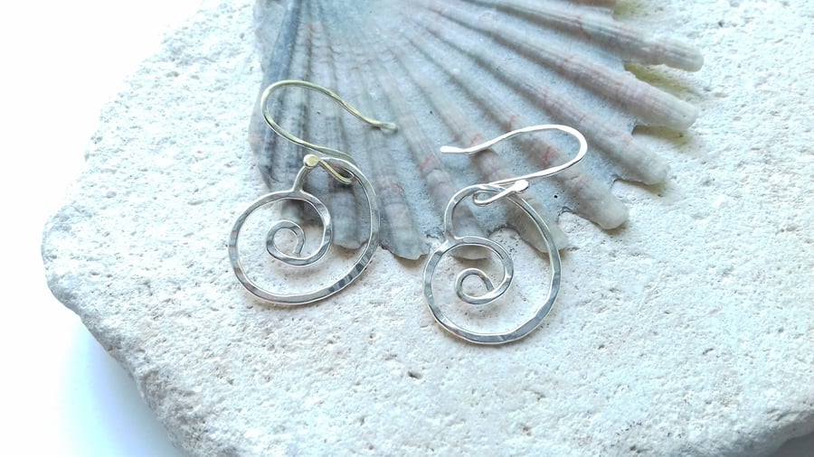 Textured Spiral Earrings 