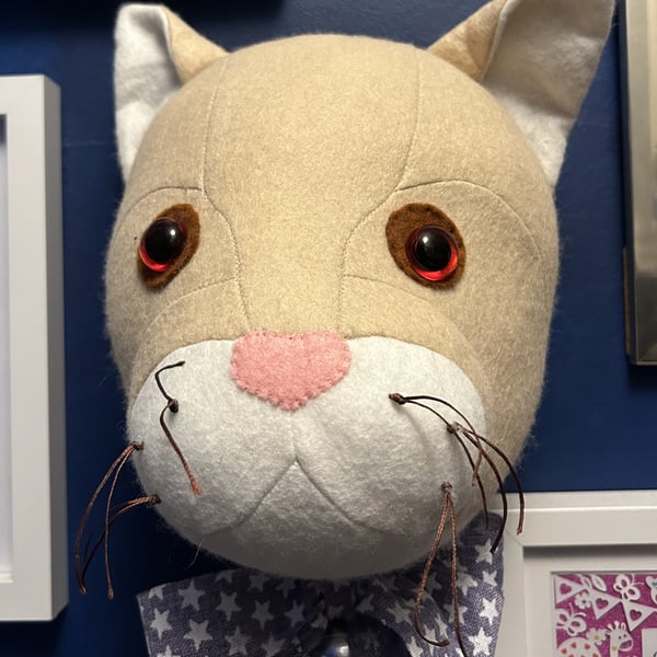 Faux Taxidermy Cat Head Wall Mounted Sir Bobbington ideal birthday gift