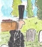 'The Ghosts who played Cribbage' an A4 sized original artwork - Image 2