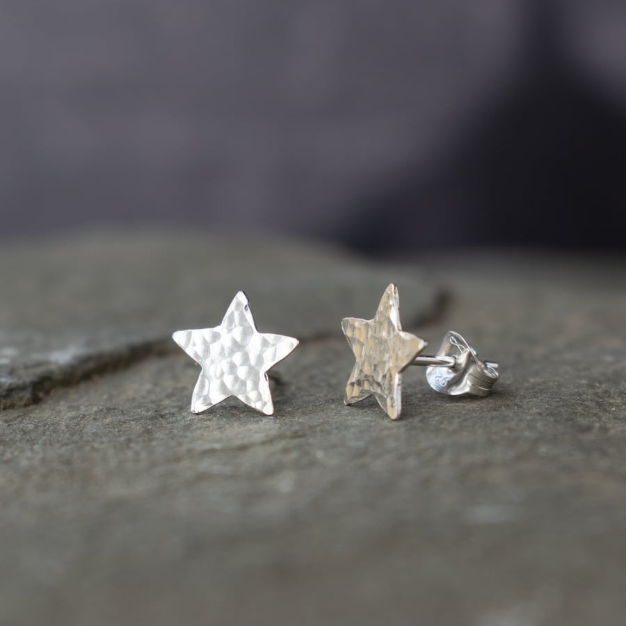 Star Earrings in Sterling Silver - Letterbox Gift Jewellery