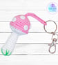 Crochet pink toadstool, mushroom decoration, bag charm. Toadstool keyring. - Image 5